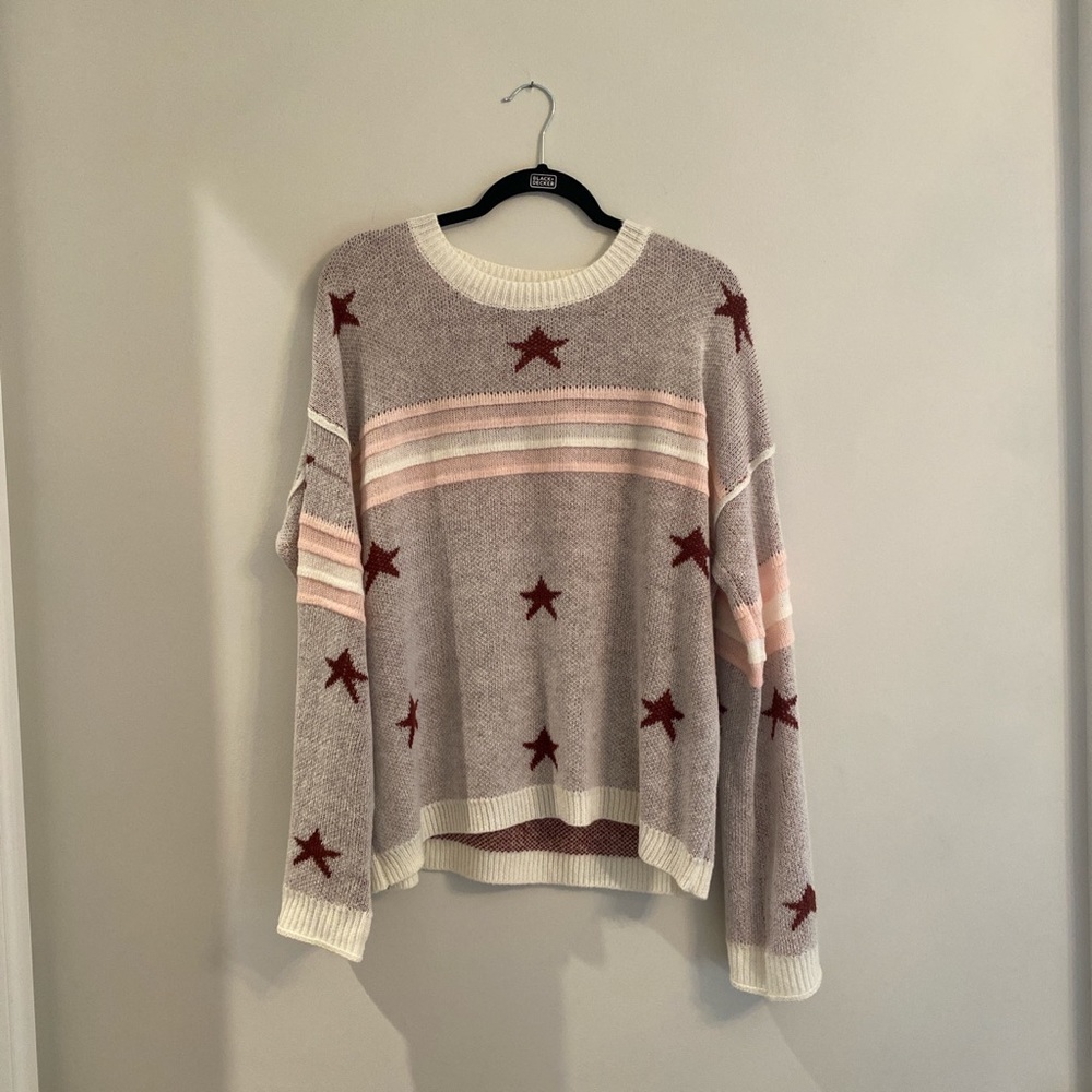 Rare Pol Pink Star Sweater NEW WITHOUT TAGS